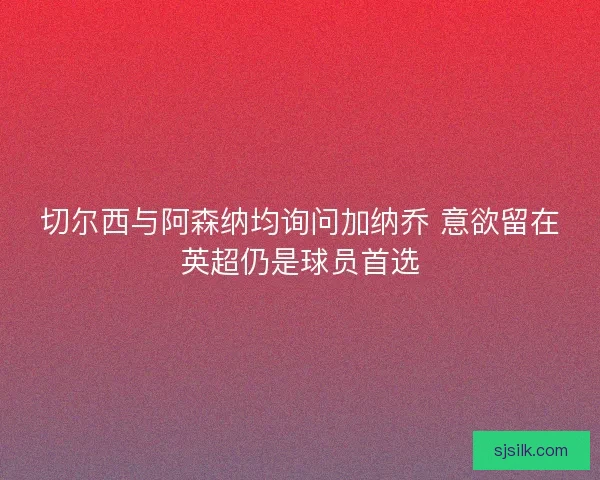 切尔西与阿森纳均询问加纳乔 意欲留在英超仍是球员首选