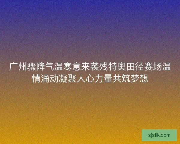 广州骤降气温寒意来袭残特奥田径赛场温情涌动凝聚人心力量共筑梦想